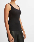 Scoop Neck Tank-Tops-Vince-White-XS-Mercantile Portland