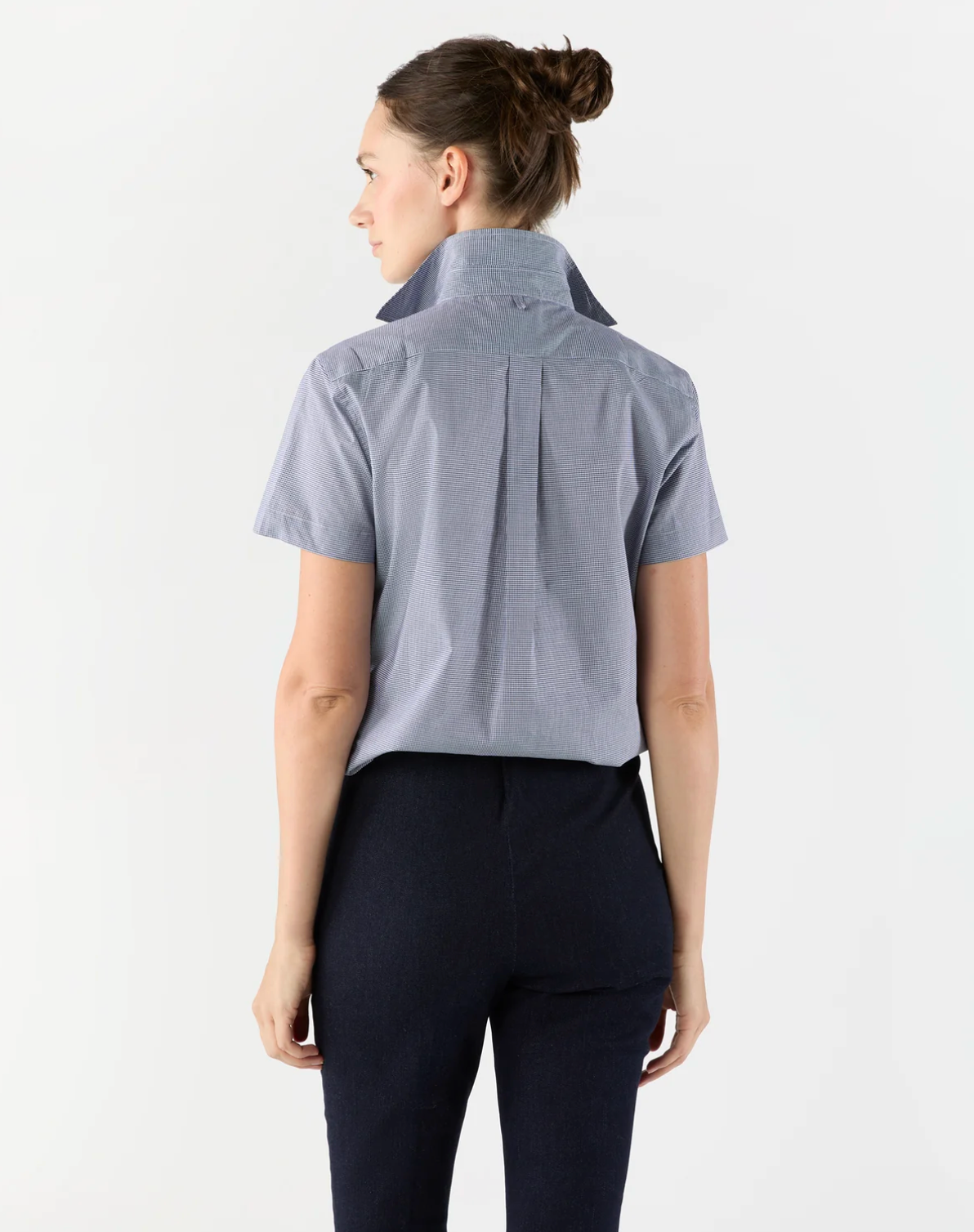 Scout Shirt in Navy Gingham-Shirts-Mashburn-Navy Gingham-XS-Mercantile Portland