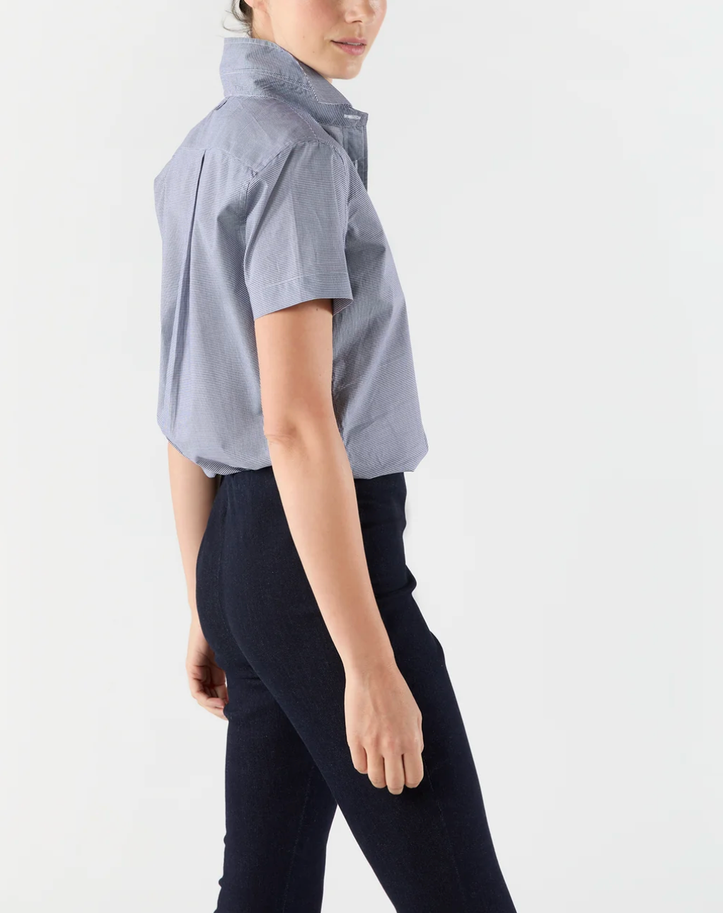 Scout Shirt in Navy Gingham-Shirts-Mashburn-Navy Gingham-XS-Mercantile Portland