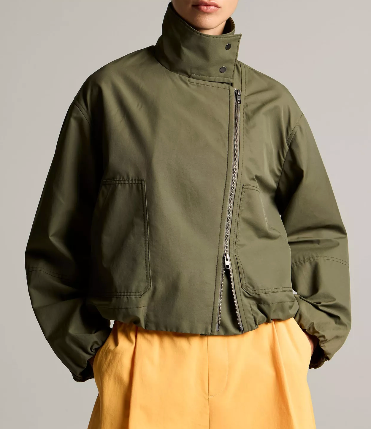 Sculpted Parachute Jacket in Pine Grove-Jackets-Vince-Pine Grove-S-Mercantile Portland