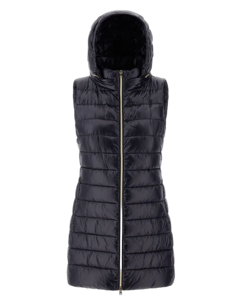 Serena Hooded Vest-Outerwear-Herno-Black-40-Mercantile Portland