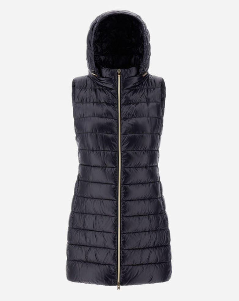 Serena Hooded Vest-Outerwear-Herno-Black-42-Mercantile Portland