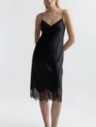 Seve Silk Lace Dress-Dresses-Nili Lotan-Black-XS-Mercantile Portland