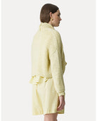 Shawl–Collar Cardigan in Silk, Cashmere and Mohair-Sweaters-Forte Forte-Daffodil • forte forte-0-Mercantile Portland