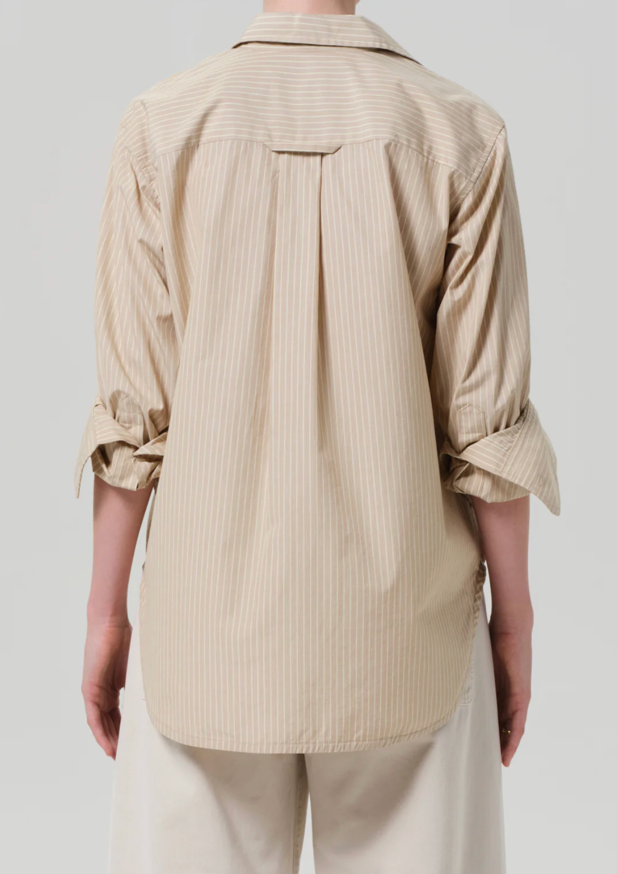 Shay Shirt-Citizens of Humanity-Khaki Stripe-XXS-Mercantile Portland