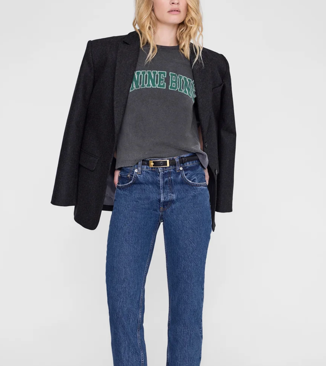Shelley Tee in Washed Black-T-Shirts-Anine Bing-Washed Black-XS-Mercantile Portland