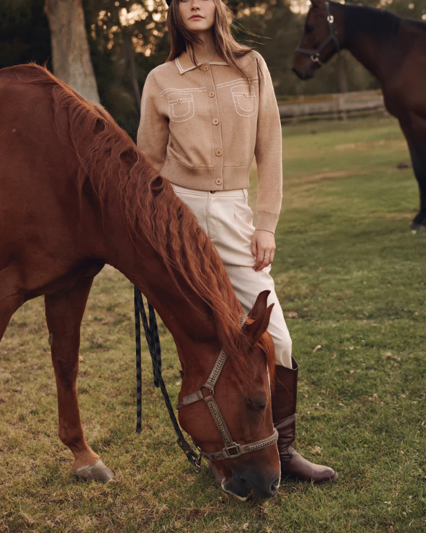 Shirley Collared Cardigan-Sweaters-27 Miles-Camel-XS-Mercantile Portland