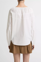 Shirred Cotton Tie-Neck Blouse-staging-VINCE-XXS-Optic White-Mercantile Portland