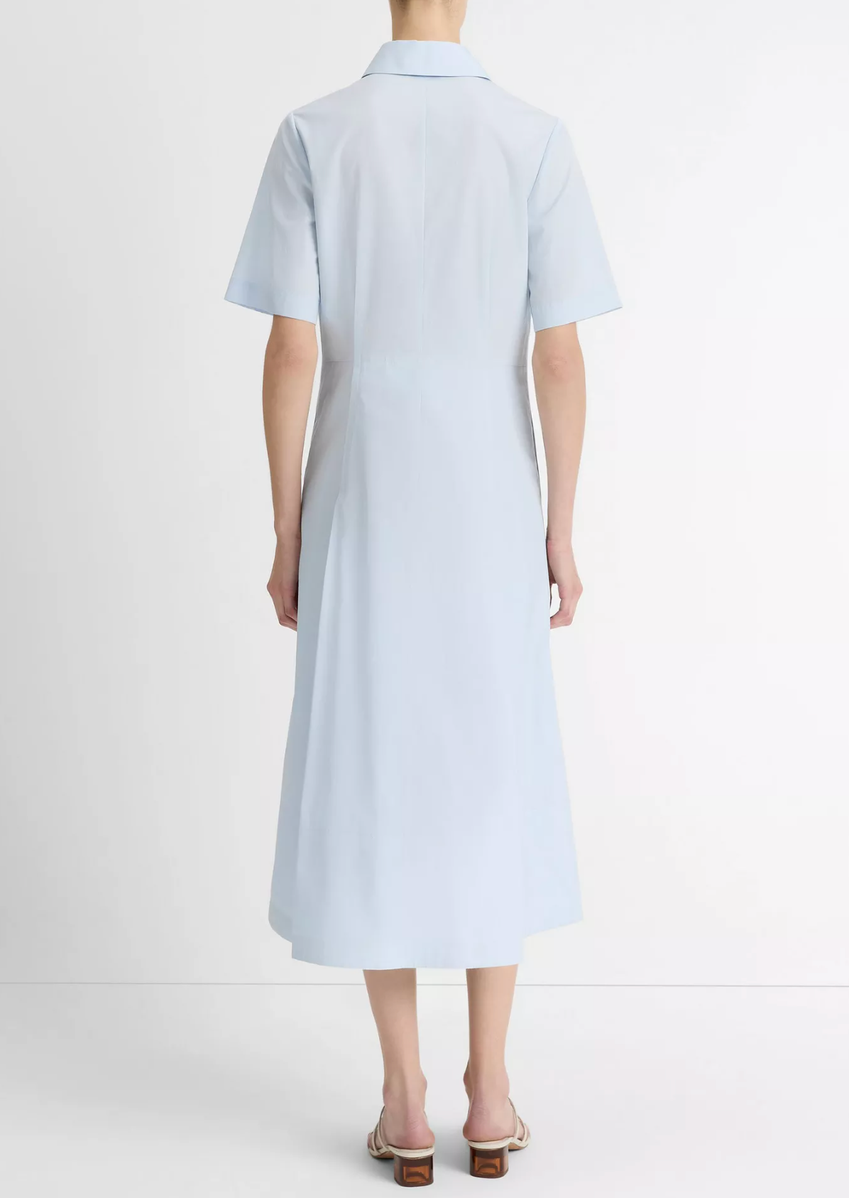 Shirt Dress with Canvas Tape-Clothing-Vince-Sky Mist-XXS-Mercantile Portland