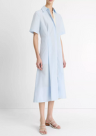 Shirt Dress with Canvas Tape-Clothing-Vince-Sky Mist-XXS-Mercantile Portland