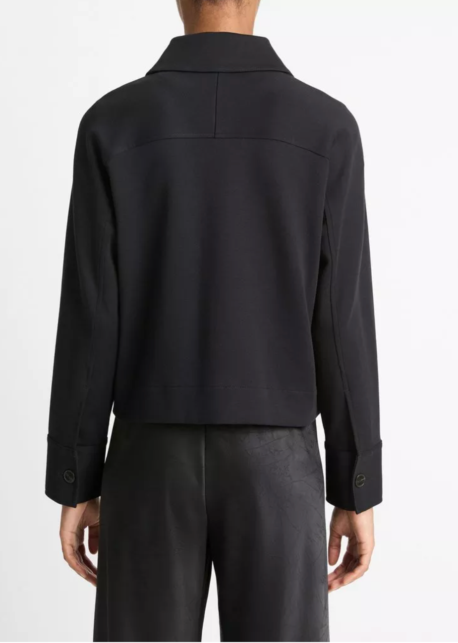 Shirt Jacket-Clothing-Vince-Black-XXS-Mercantile Portland