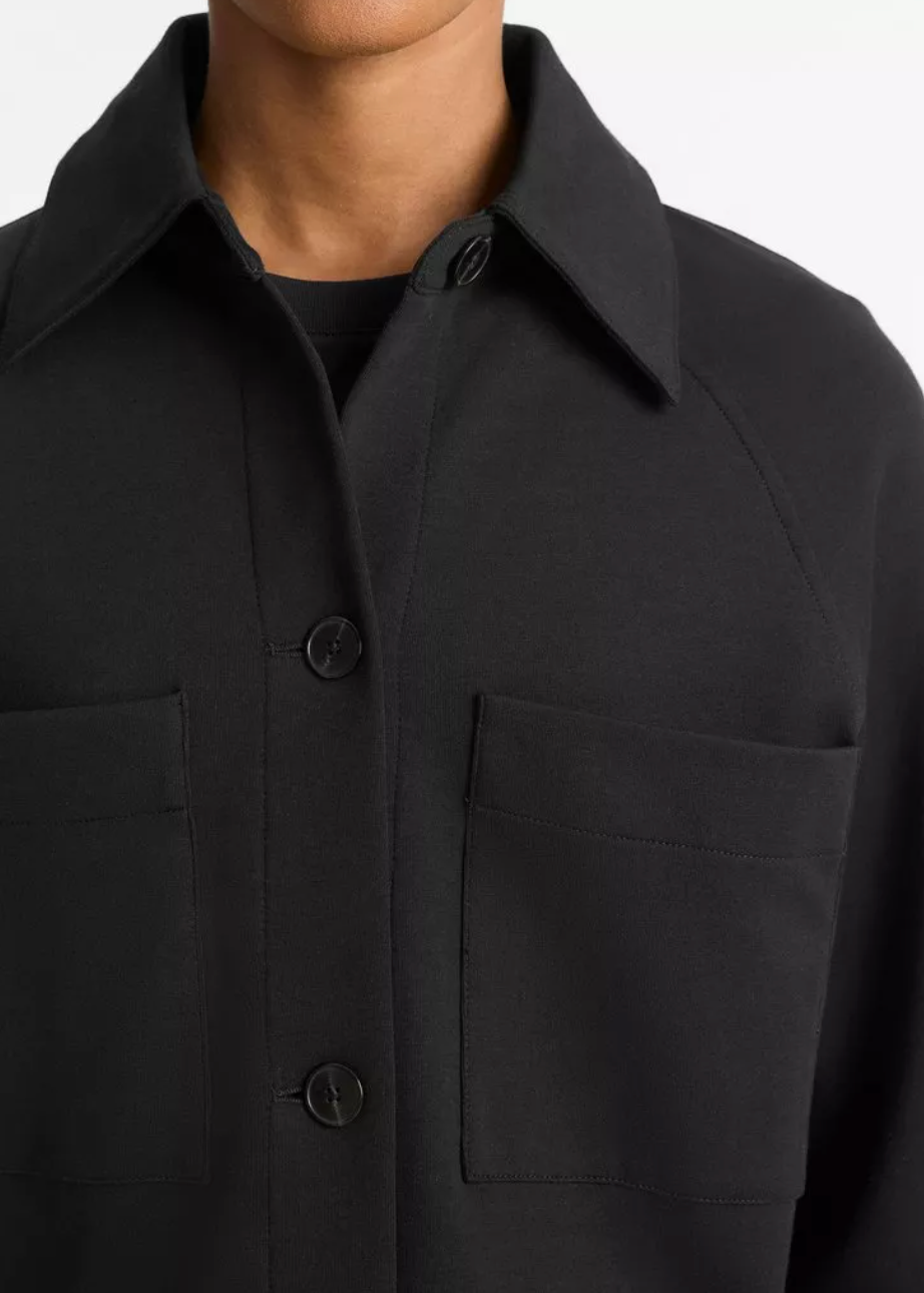 Shirt Jacket-Clothing-Vince-Black-XXS-Mercantile Portland