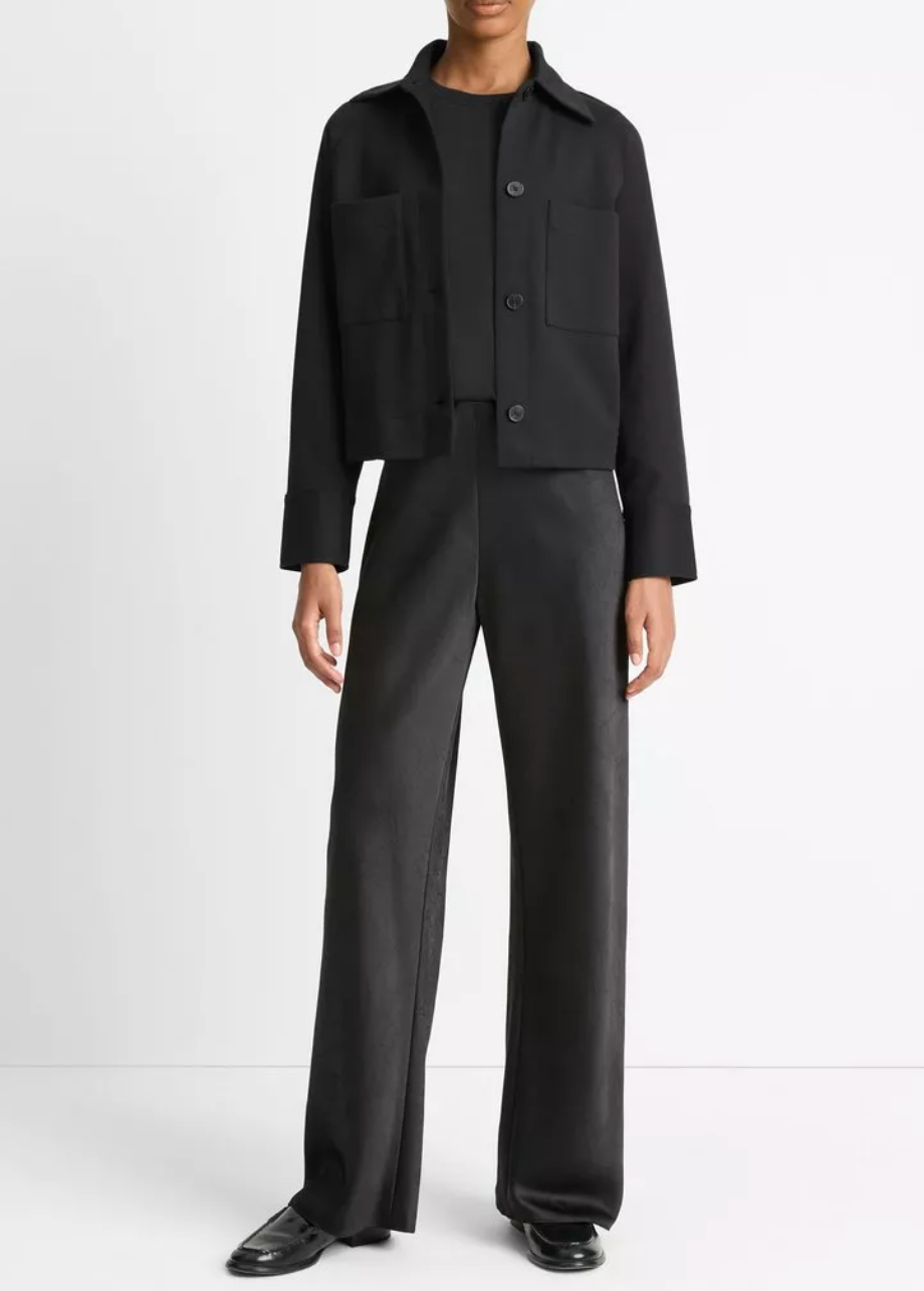 Shirt Jacket-Clothing-Vince-Black-XXS-Mercantile Portland