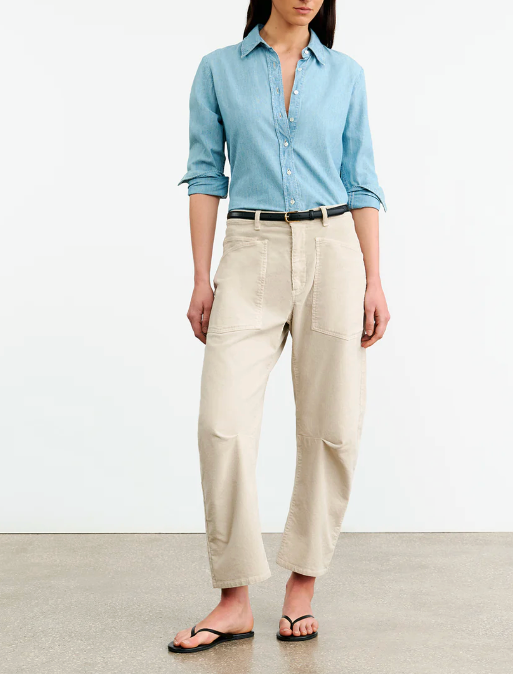 Shon Corduroy Pant-Pants-Nili Lotan-Gesso-0-Mercantile Portland