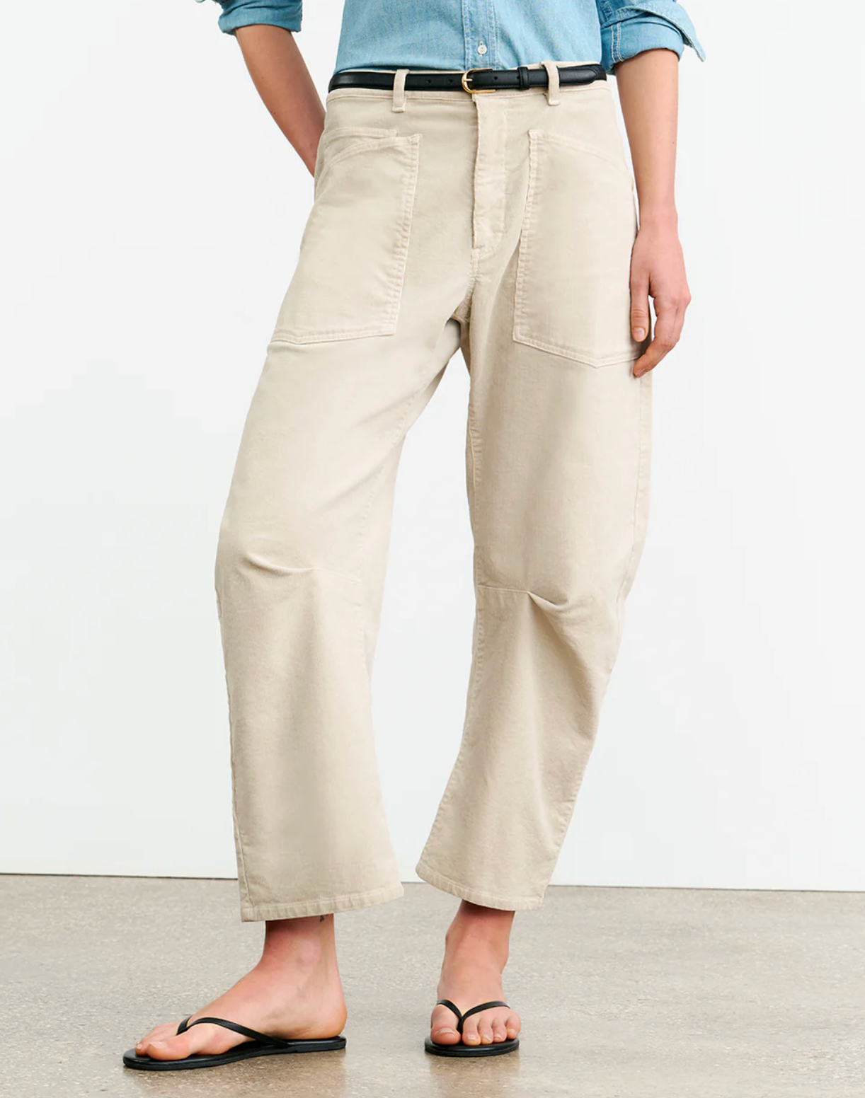 Shon Corduroy Pant-Pants-Nili Lotan-Gesso-0-Mercantile Portland