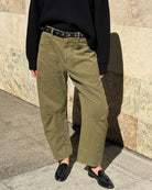 Shon Pant in Olive Green-Clothing-Nili Lotan-Olive Green-00-Mercantile Portland