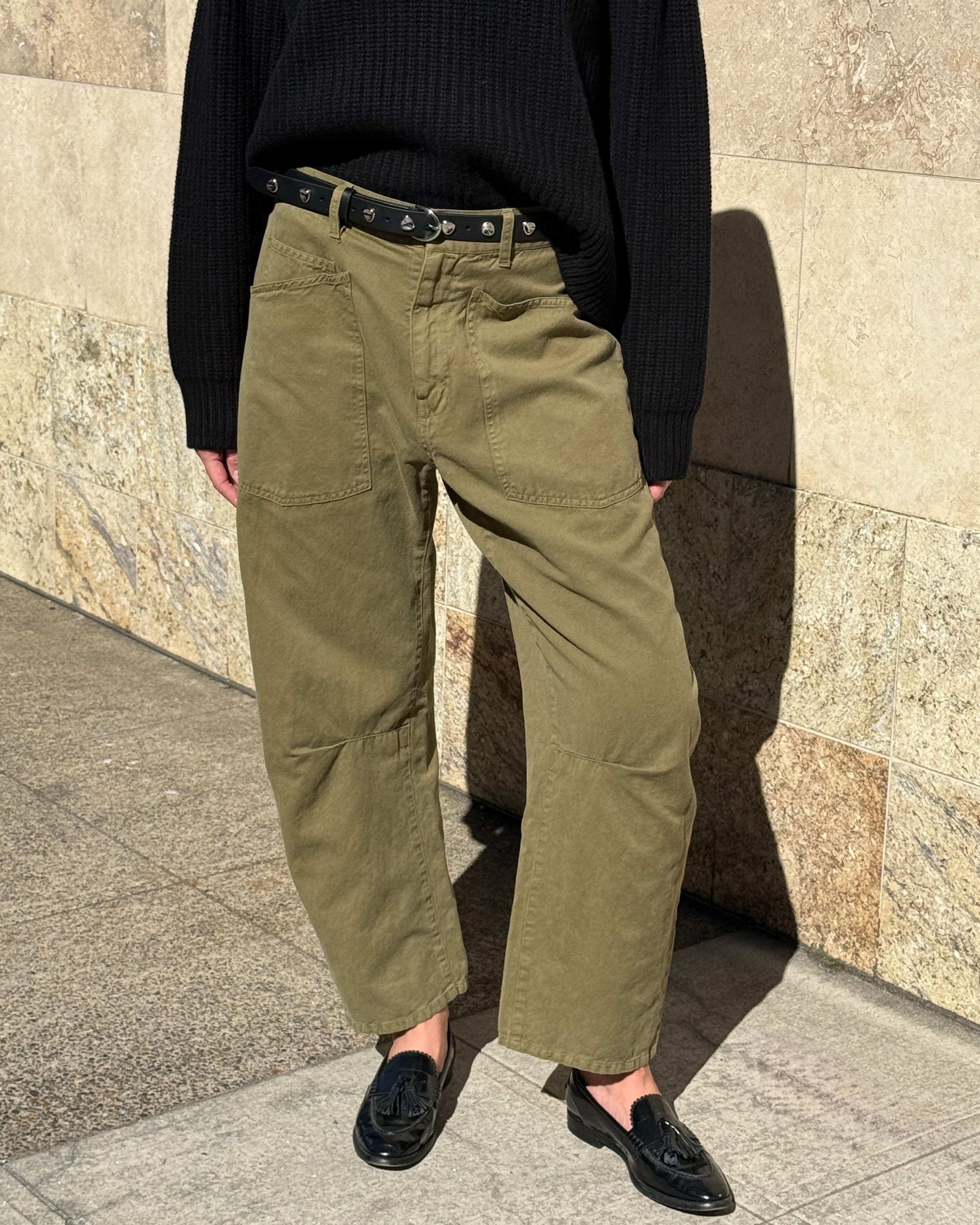 Shon Pant in Olive Green-Clothing-Nili Lotan-Olive Green-00-Mercantile Portland