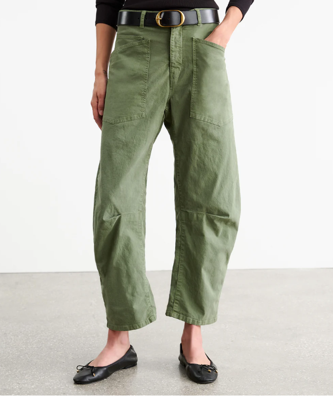 Shon Pant in Olive Green-Pants-Nili Lotan-Olive Green-00-Mercantile Portland