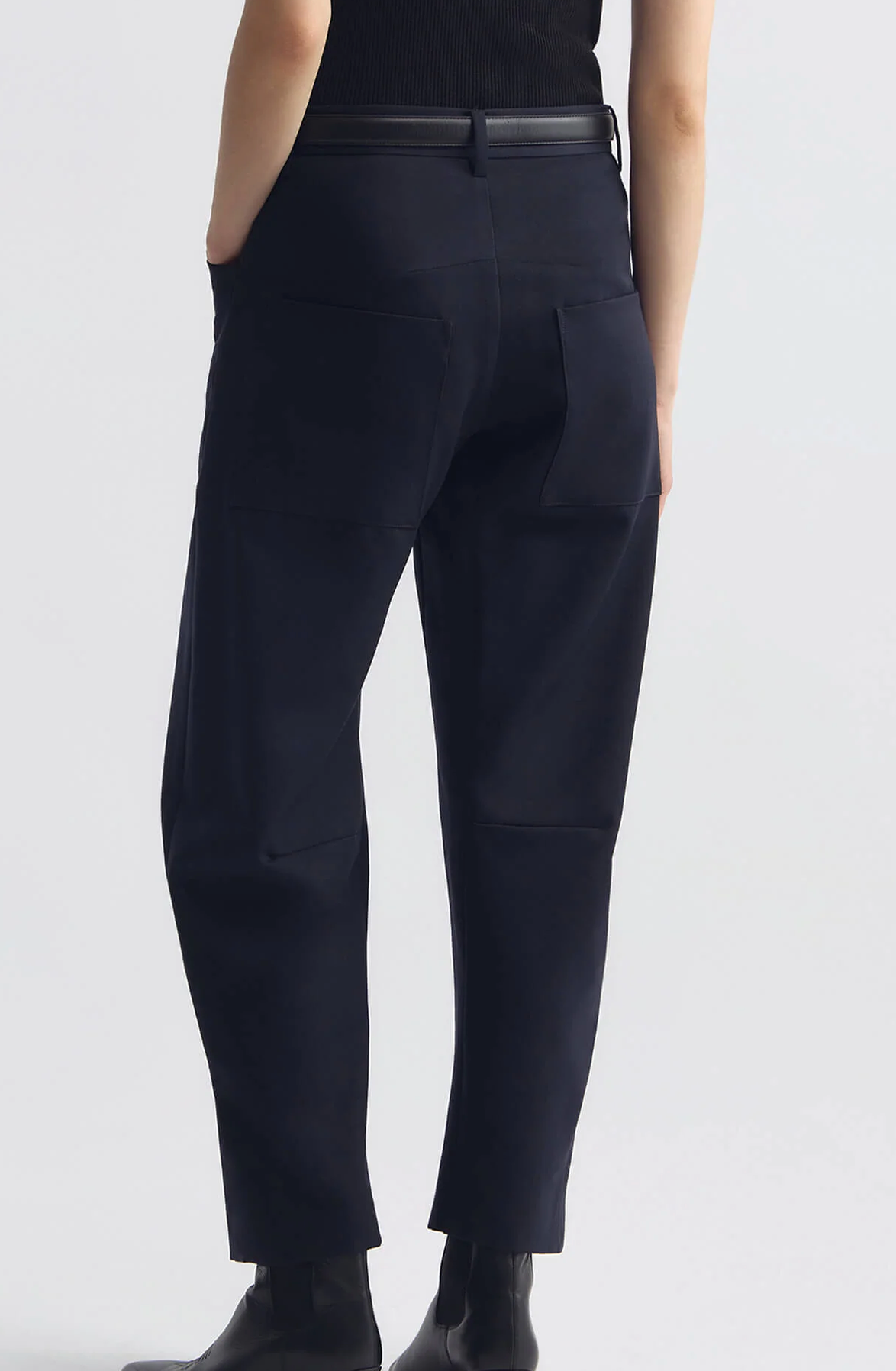 Shon Wool Pant in Midnight-Pants-Nili Lotan-Midnight-00-Mercantile Portland