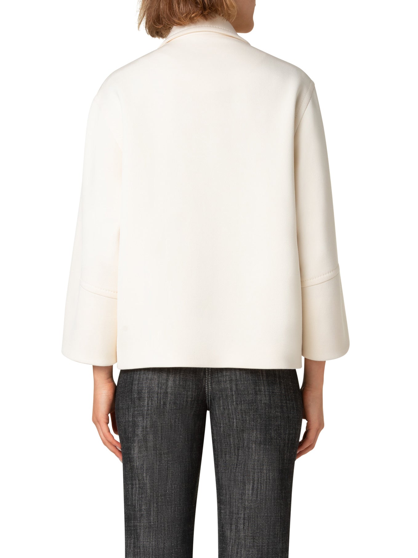 Short Coat-Outerwear-Akris Punto-Cream-2-Mercantile Portland