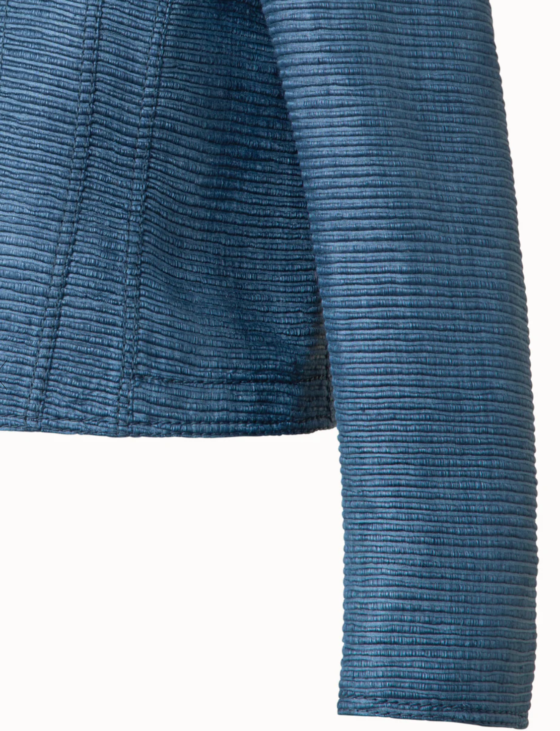 Short Jacket in Indian Silk Ottoman-Outerwear-Akris Punto-Medium Blue-0-Mercantile Portland