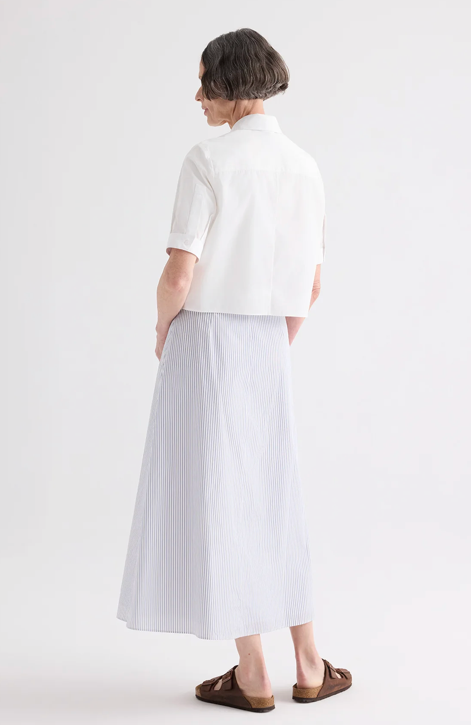 Short Lived Shirt with Pleated Placket-Shirts-TWP-White-XXS-Mercantile Portland