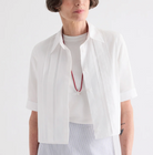 Short Lived Shirt with Pleated Placket-Shirts-TWP-White-XXS-Mercantile Portland