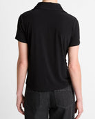 Short-Sleeve Button-Up Shirt-Shirts-Vince-Black-XXS-Mercantile Portland