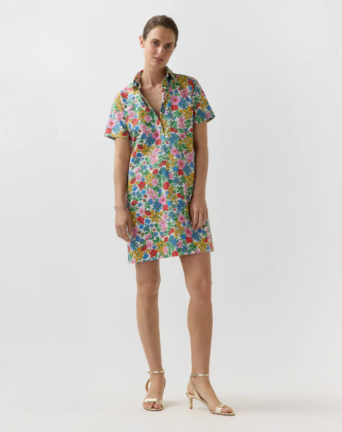 Short-Sleeved Popover Dress-Dresses-Mashburn-MULCLARA-L-Mercantile Portland