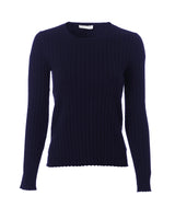Ribbed Lurex Long Sleeve Crewneck-Majestic Filatures-Mercantile Portland