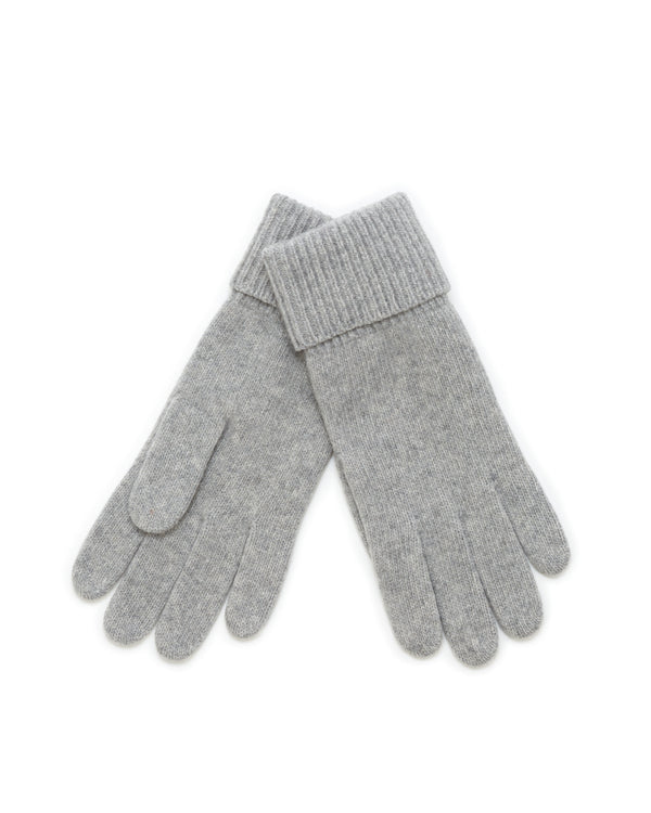 Cashmere Ribbed Cuff Gloves in Heather Grey-Portolano-Mercantile Portland