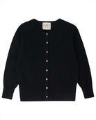 Shrunken Cardigan-Sweaters-Jumper 1234-Black-1-Mercantile Portland