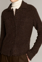 Shrunken Donegal Cardigan in Pinewood Cashmere-Sweaters-Vince-Pinewood-XS-Mercantile Portland