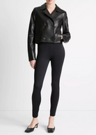 Shrunken Leather Peacoat-Clothing-Vince-Black-XS-Mercantile Portland