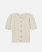 Shrunken Short Sleeve Cardigan-Clothing-Frame-Cream-XXS-Mercantile Portland
