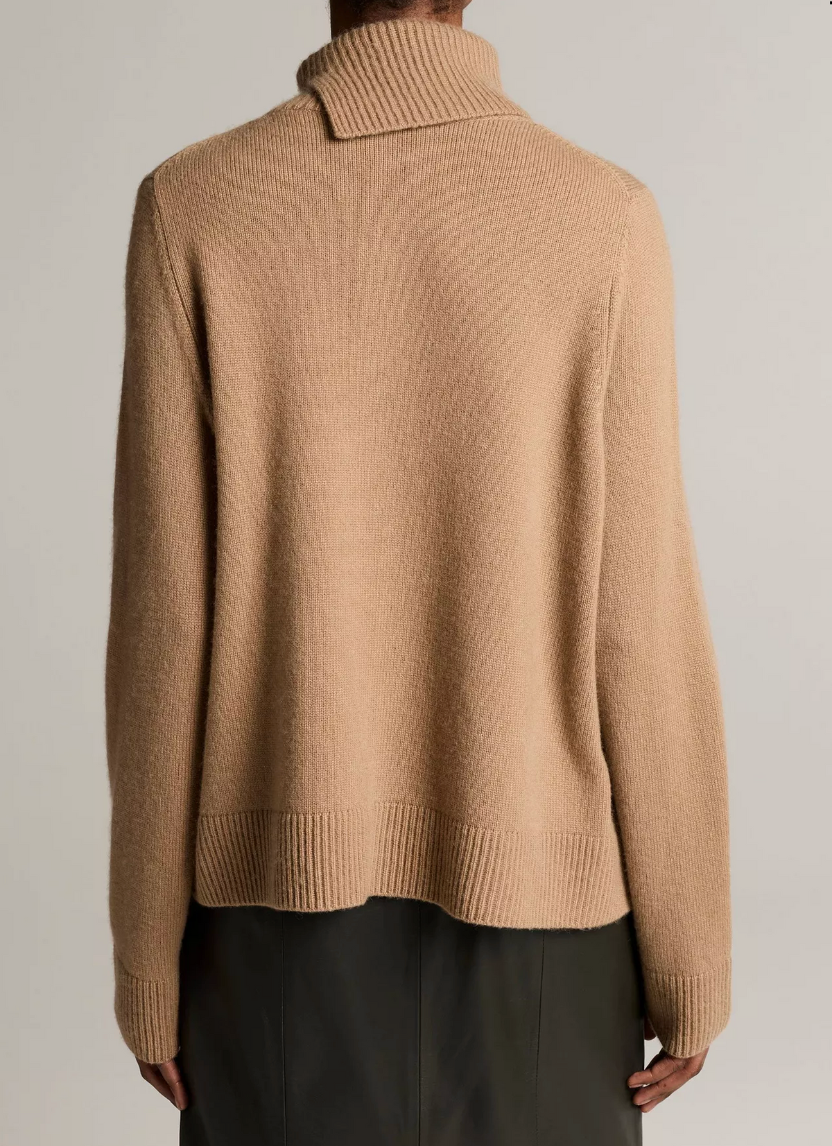 Side Slit Turtleneck in Camel-Sweaters-Vince-Camel-XXS-Mercantile Portland
