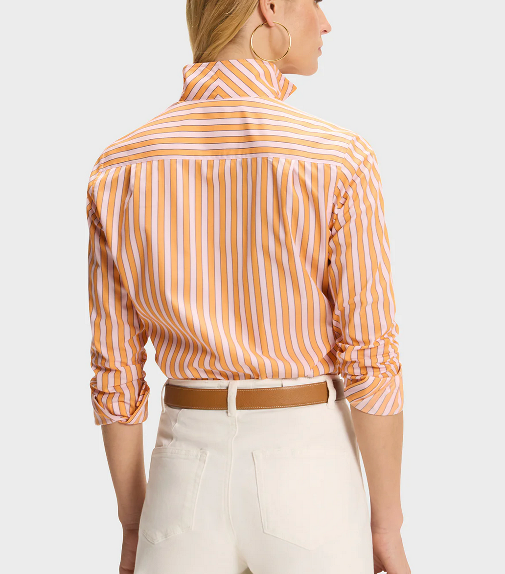 Signature Shirt in Aperol Spritz-Shirts-Sarah Alexandra-2-Aperol Spritz-Mercantile Portland