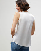 Silk Charmeuse Reversible Perla Blouse-Tops-Lafayette 148-Cloud-P-Mercantile Portland