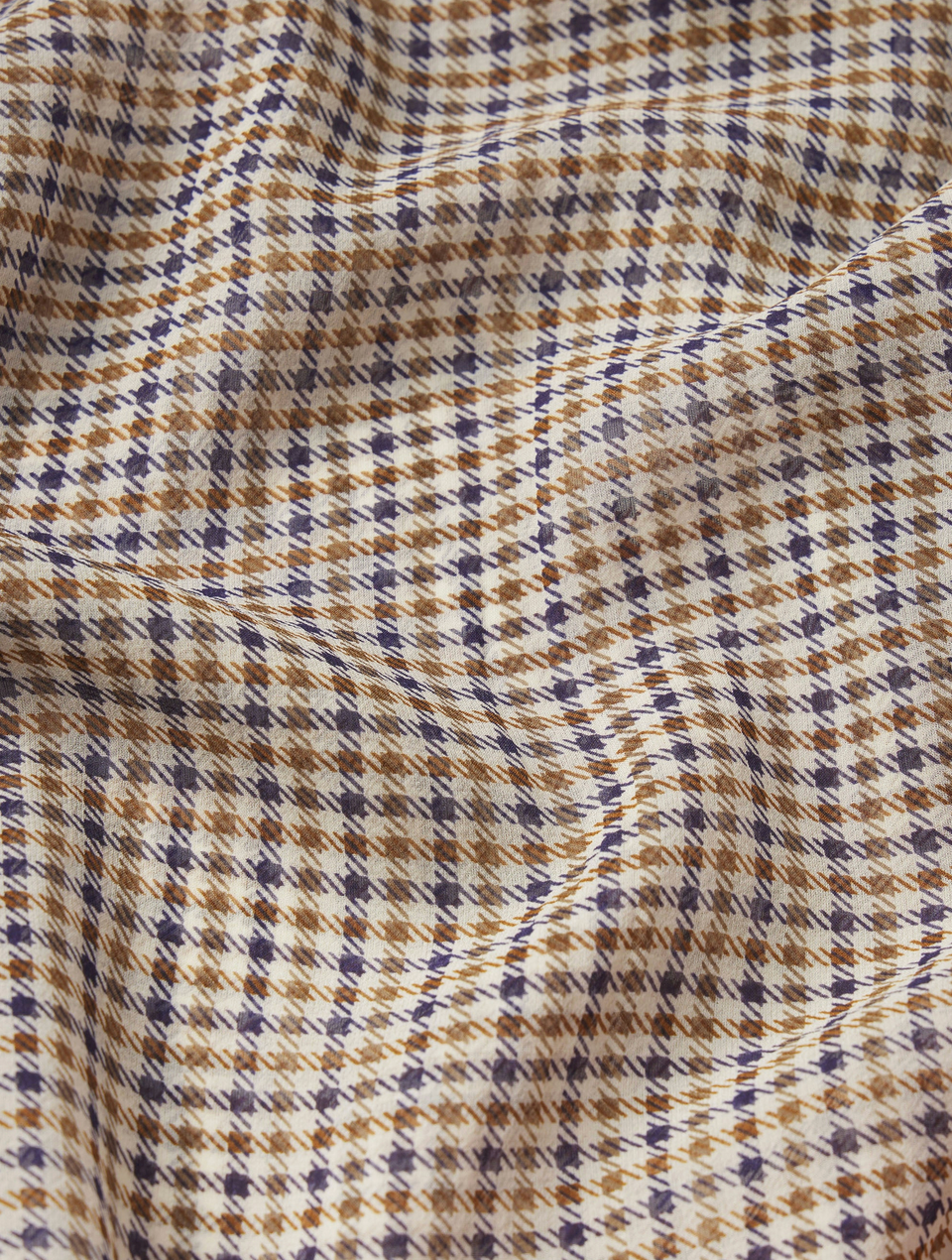 Silk Check Shirt in Houndstooth Multi-Shirts-Frame-Houndstooth Multi-XS-Mercantile Portland