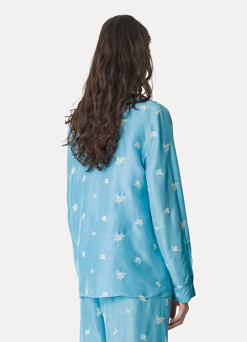 Silk Shirt with 'Petite Fleurs' Embroidery-Clothing-Forte Forte-0-Turchino-Mercantile Portland