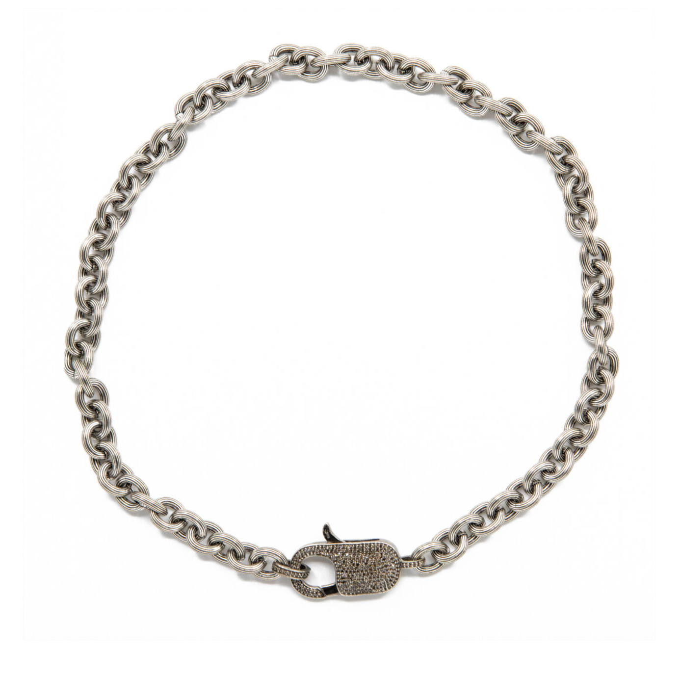 Silver Padlock Necklace-Accessories-Paula Rosen-Silver-OS-Mercantile Portland