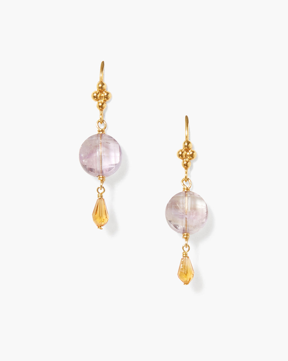 Simple Dangle Earrings in Amethyst-Jewelry-Chan Luu-O/S-Mercantile Portland