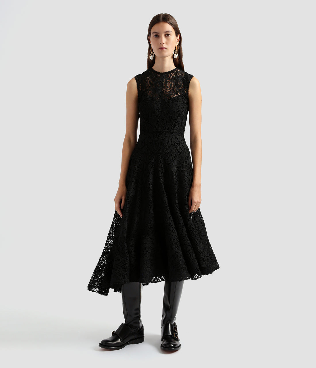 Sleeveless Asymmetrical Hem Dress-Dresses-Erdem-Black-0-Mercantile Portland