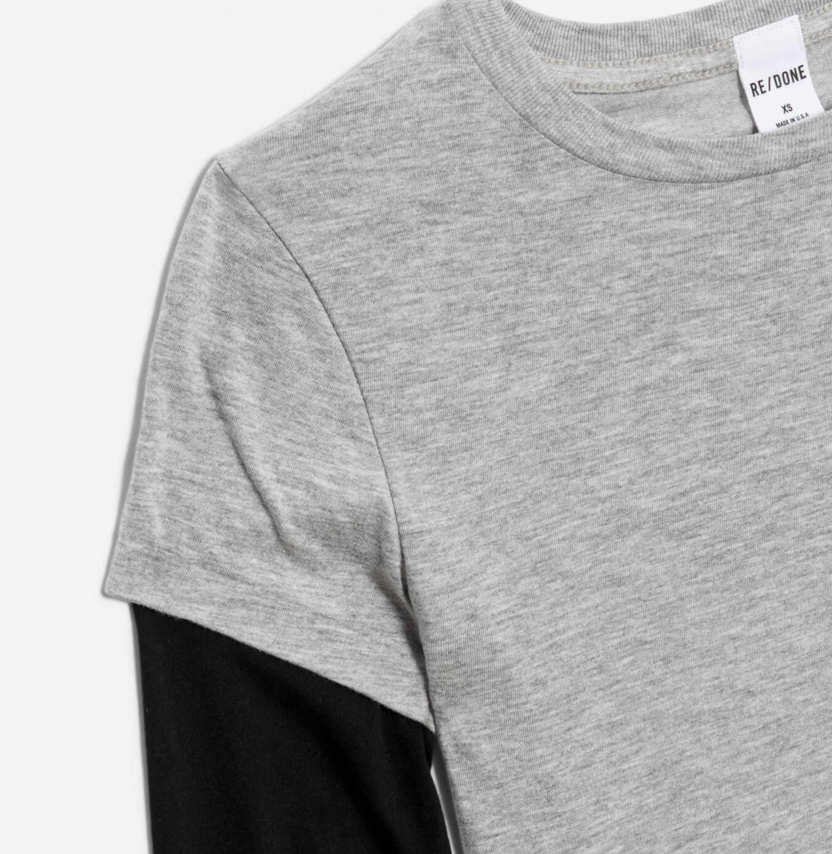 Slim Layer Long Sleeve in Grey/Black-T-Shirts-Re/Done-Grey/Black-XS-Mercantile Portland