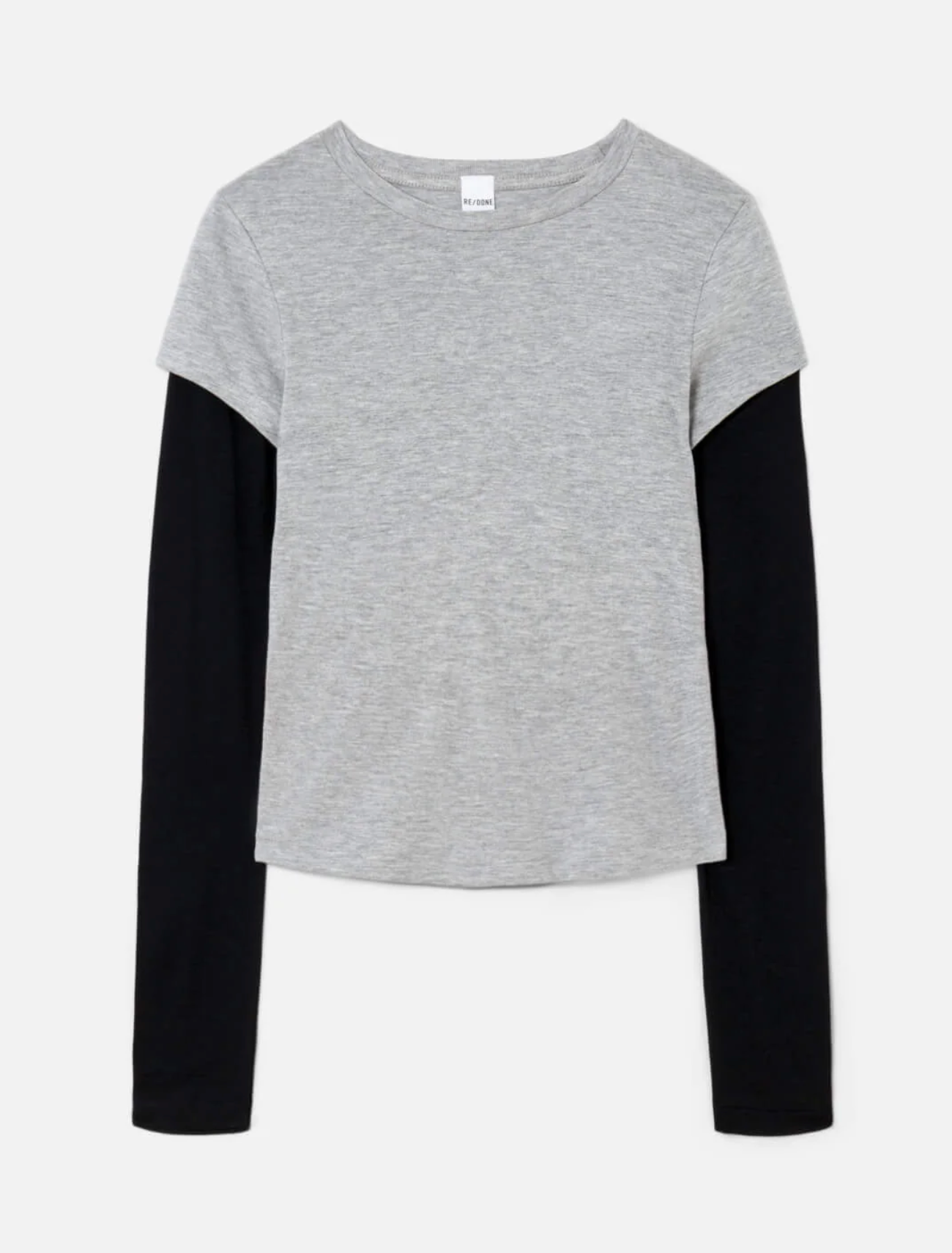 Slim Layer Long Sleeve in Grey/Black-T-Shirts-Re/Done-Grey/Black-XS-Mercantile Portland