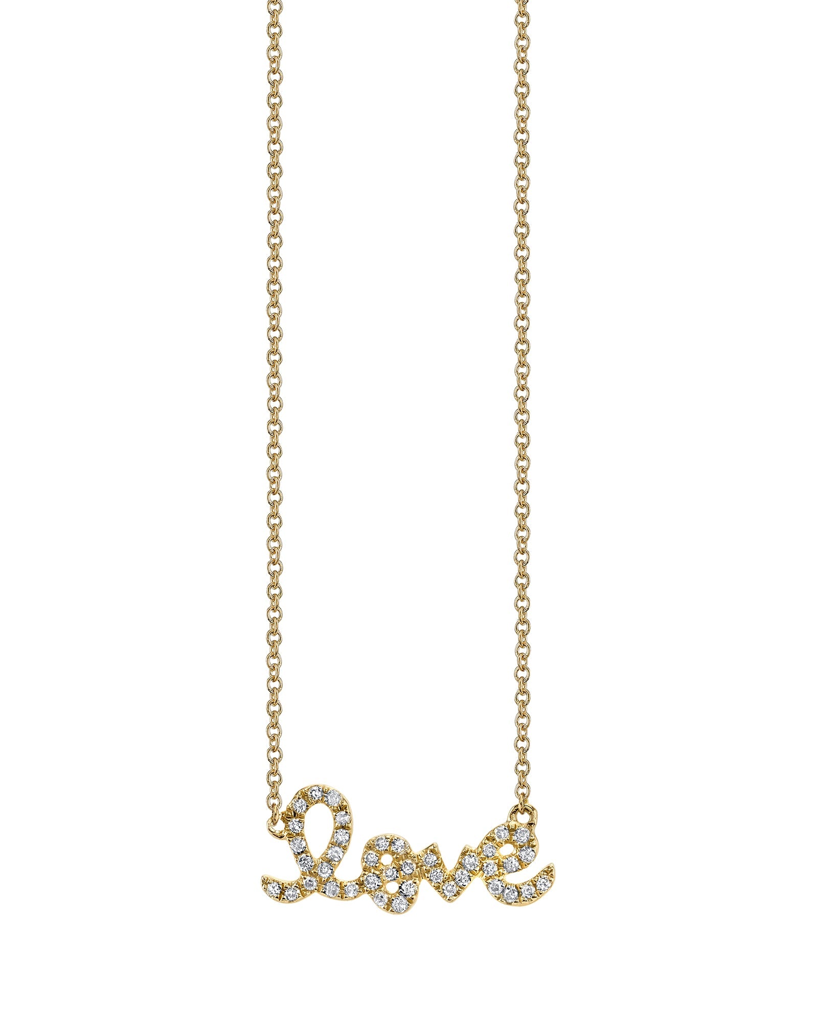 Small Diamond Love Necklace-Jewelry-Sydney Evan-OS-Mercantile Portland