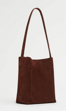 Small Everyday Cabas in Chocolate-Handbags-Mansur Gavriel-Chocolate Suede-OS-Mercantile Portland
