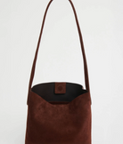 Small Everyday Cabas in Chocolate-Handbags-Mansur Gavriel-Chocolate Suede-OS-Mercantile Portland