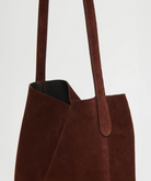Small Everyday Cabas in Chocolate-Handbags-Mansur Gavriel-Chocolate Suede-OS-Mercantile Portland