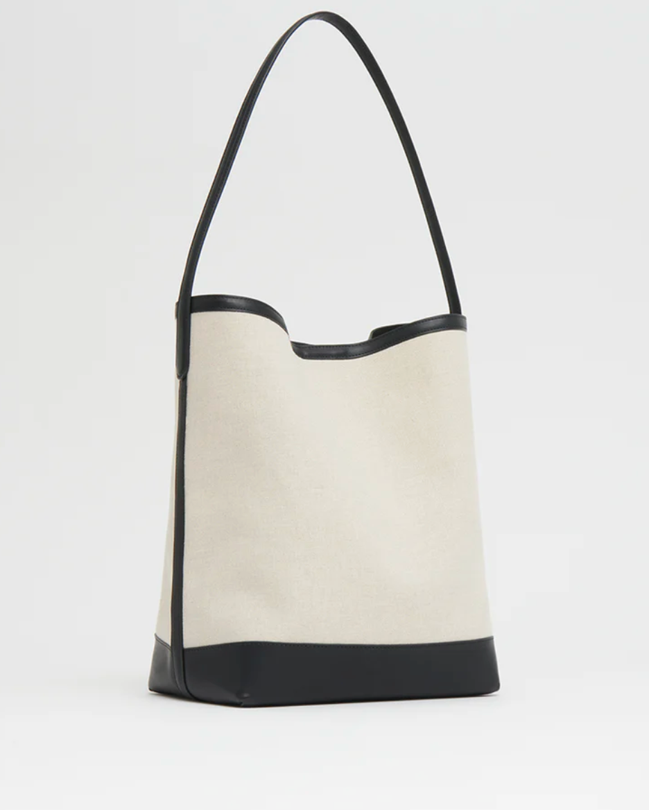Small Everyday Cabas in Natural Canvas-Accessories-Mansur Gavriel-Natural / Black-OS-Mercantile Portland